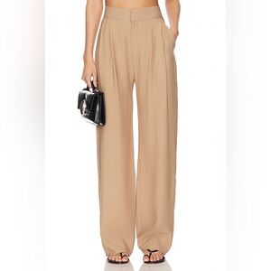 NONchalant Fallon Wide-Leg Trousers in Camel